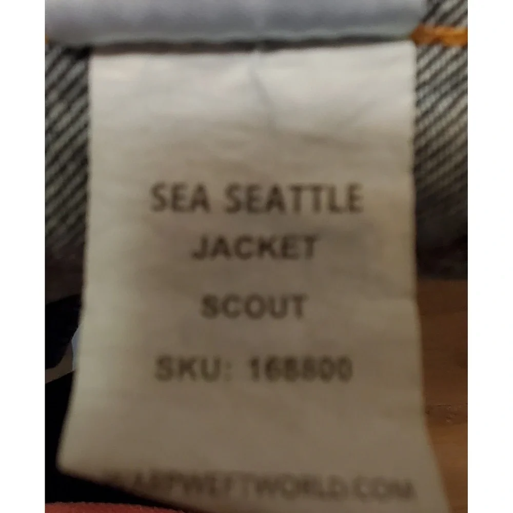 Warp + Weft Jean Trucker Jacket Denim Sea Seattle Scout Blue SM Copper Unisex - Picture 16 of 16
